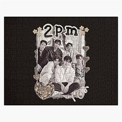 2PM Scrapbook Collage Cozy Gold Y2K Preppy Vintage Design Jigsaw Puzzle