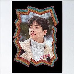 Lee Junho 2PM Korean K-pop Retro Color Oil Paint Design Poster