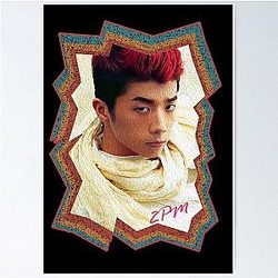 Jang Wooyoung 2PM Korean Kpop Retro Color Oil Paint Design Poster