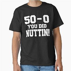 50 vitórias Mayweather Dinheiro 50 Cent T-shirt clássico