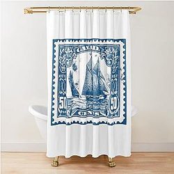 Canada 50 cent stamp Shower Curtain