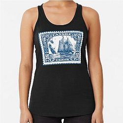 Canada 50 Cent Stamp Racerback Tank Top