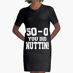 50 Wins Mayweather Money 50 Cent Parody Design Graphic T-Shirt Dress