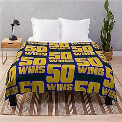 50 Wins Mayweather Money 50 Cent Parody Design Throw Blanket