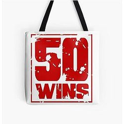 50 Wins Mayweather Money 50 Cent Parody Design All Over Print Tote Bag