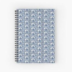 vintage Canada 50 cent post stamp with boat Spiral Notebook