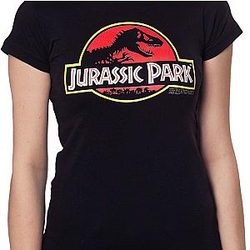 Ladies Jurassic Park Logo Shirt Official Merch 90S3003
