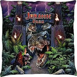 Jurassic Park Throw Pillow Official Merch 90S3003