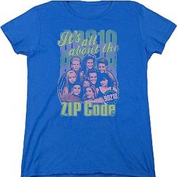 Womens It's All About The Zip Code Beverly Hills 90210 Shirt Official Merch 90S3003