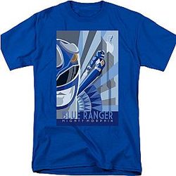 Blue Ranger Poster Mighty Morphin Power Rangers T-Shirt Official Merch 90S3003