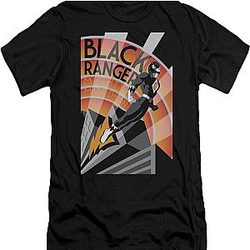 Black Ranger Poster Mighty Morphin Power Rangers T-Shirt Official Merch 90S3003