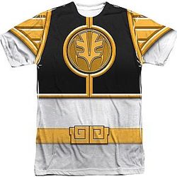 White Ranger Sublimation Costume Shirt Official Merch 90S3003