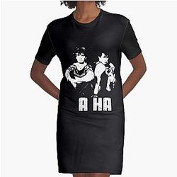 A Ha A-ha Pop Band Designs ,A-ha Art   Graphic T-Shirt Dress