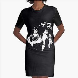 A-ha illustration ,A-ha art    Graphic T-Shirt Dress