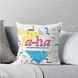 Aha 80s Design Throw Pillow
