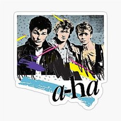 Original Vintage 80s A-Ha Design Sticker