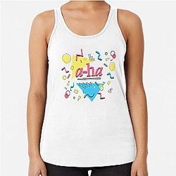 Aha - 80er Jahre Design Racerback Tank Top