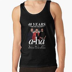 A Ha 40 Years 1982-2022 Signatures Thank You For The Memories Tank Top
