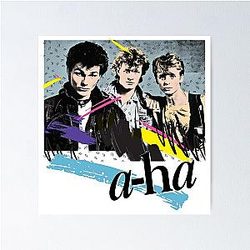 Original vintage 80s A-Ha design poster