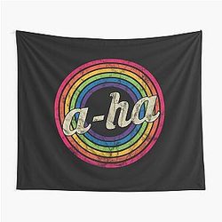 A Ha Retro Rainbow Faded-Style Tapestry