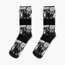 A Ha Hunting High and Low Take on Me Gift for Fans, Gift for Men and Women, Happy Halloween, Thanksgiving, Christmas Socks
