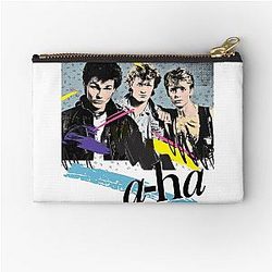 Original Vintage 80s A-Ha Design Zipper Pouch