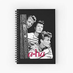 Aha band 80s retro Spiral Notebook