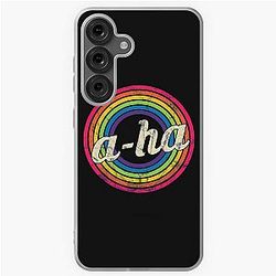 A Ha T-Shirt - Retro Rainbow Faded-Style Soft Case for Samsung Galaxy