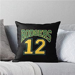 of Aaron Rodgers Throw Pillow