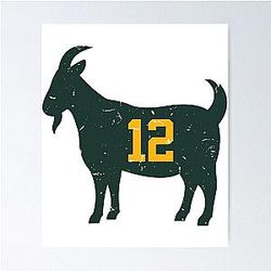 Aaron Rodgers T-Shirt Goats 12 vintage poster