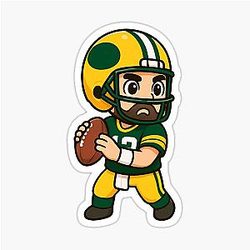 AARON RODGERS PACKERS NFL CHIBI STICKER