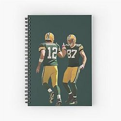 Aaron Rodgers Jordy Nelson Spiral Notebook