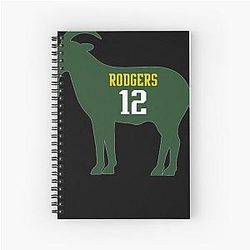 Aaron Rodgers Goat Spiral Notebook