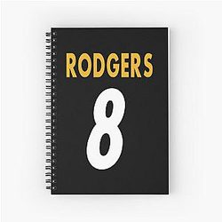 Aaron Rodgers Steelers Spiral Notebook