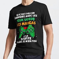 Si C'est Pas Du Manga Jeux Video Cadeau Ado Gamer Active T-Shirt