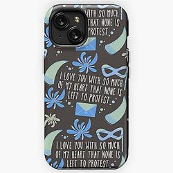 i love you with so much of my heart that none is left to protest - much ado about nothing pattern iPhone Tough Case