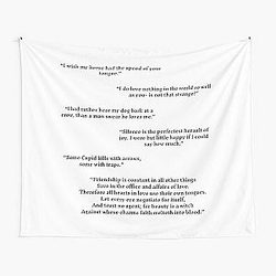 Much Ado About Nothing Quotes Pack Tapestry