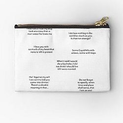 Much Ado About Nothing Quotes Zipper Pouch