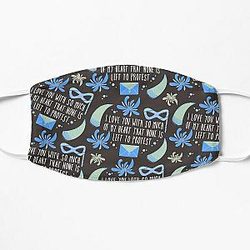 i love you with so much of my heart that none is left to protest - much ado about nothing pattern Flat Mask
