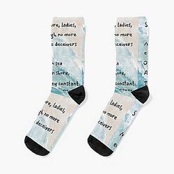 Sigh No More Much Ado Socks
