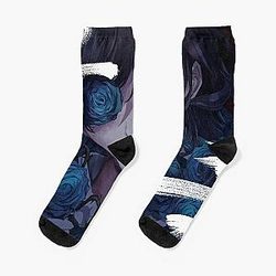 Ado Kyogen Blue Rose Socks