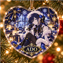 Ado Chibi Snowflake Christmas Ornament NTT1510 Ado Decoration