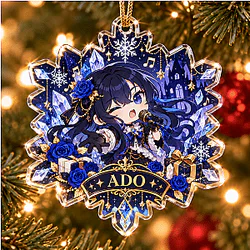 Ado Winter Heart Acrylic Christmas Ornament NTT1510 Ado Decoration