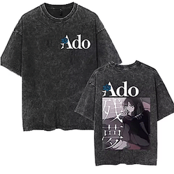 "Zanmu" Aesthetic PTTT2404 Washed Ado T-Shirts