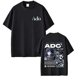 Ado Anime Collage T-Shirt – Black Front and Back Graphic Tee NTT1310 Ado T-Shirts