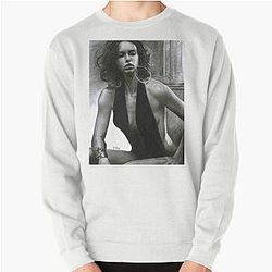 Adriana Lima Charcoal Pullover Sweatshirt