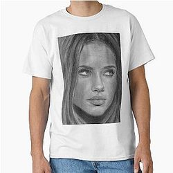 Adriana Lima Pencil Drawing Classic T-Shirt