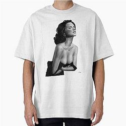 Adriana Lima Portrait Pencil Drawing T-Shirt