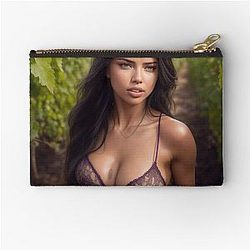 Adriana Lima in Vineyard Zipper Pouch