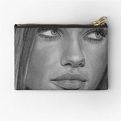 Adriana Lima Pencil Drawing Zipper Pouch